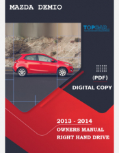 2013 - 2014 MAZDA DEMIO OWNERS MANUAL RHD AND LHD